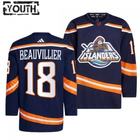New York Islanders Anthony Beauvillier 18 Adidas 2022-23 Reverse Retro 2.0 Navy Trikot Authentic - Kinder